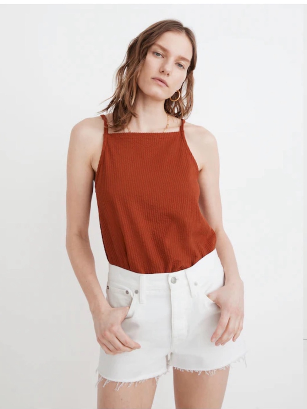Madewell Relaxed Denim White Shorts Size 29